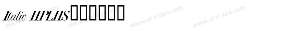 Italic HPLHS字体转换